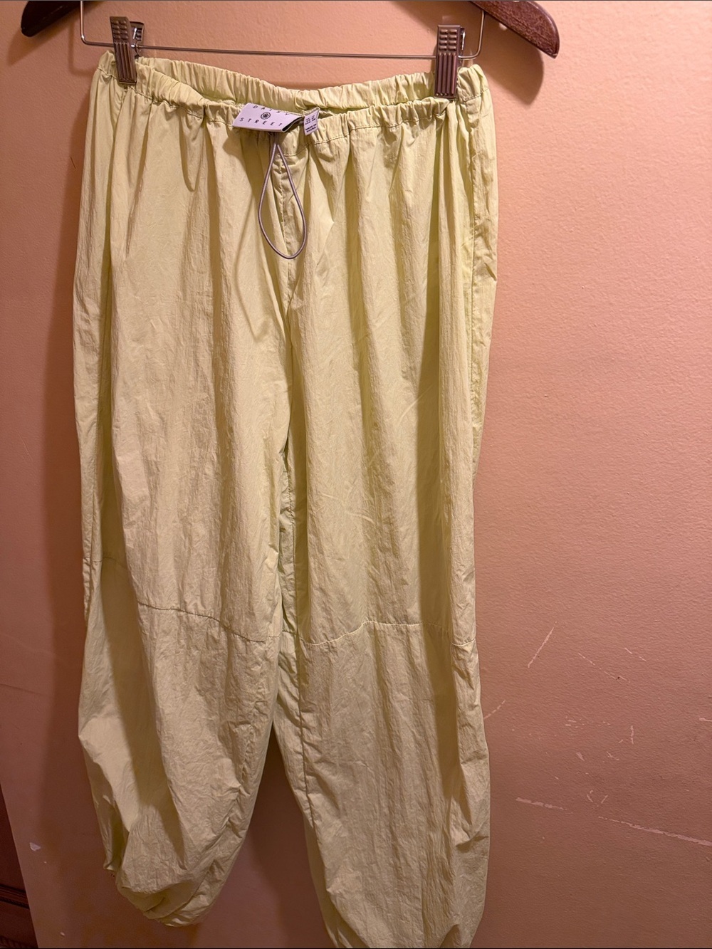 Daisy street Light Yellow Drawstring Pants